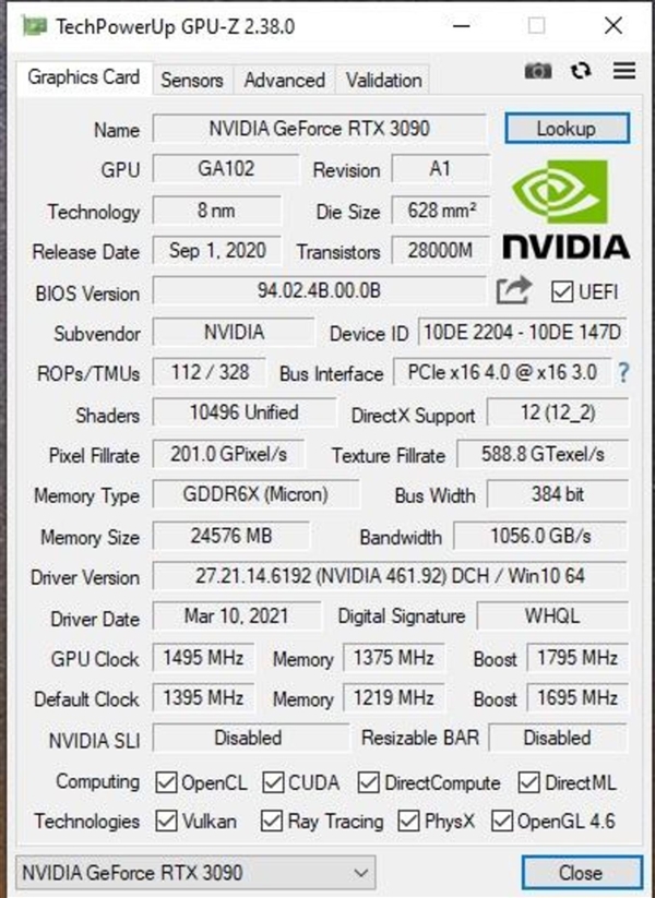 NVIDIA RTX 3090悄然换芯：核心编号居然还能打磨