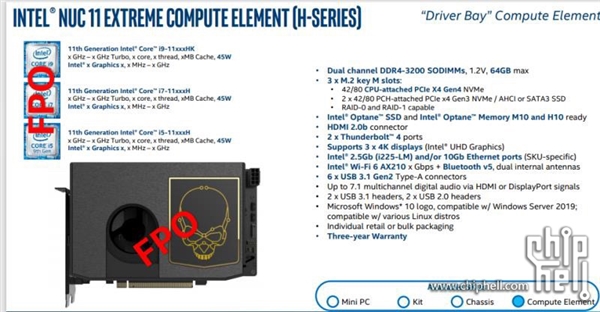 Intel自曝全新野兽峡谷NUC 11：首次支持全长显卡