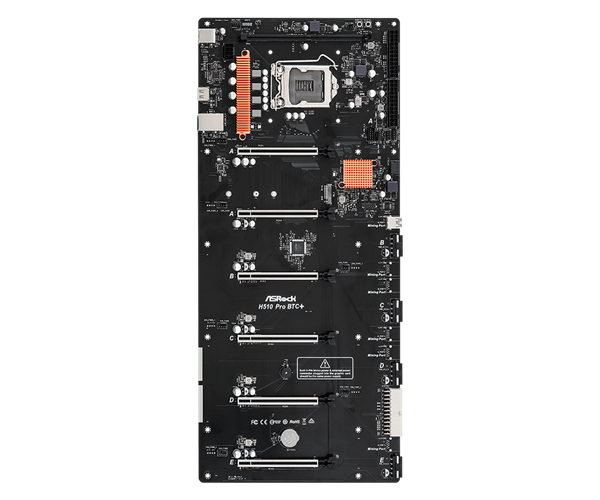 华擎发布H510挖矿专用主板：六条PCIe 3.0 x16插槽