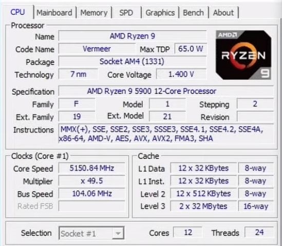 AMD Zen3处理器B2步进来了12核锐龙9超频到5.1GHz：温度、功耗更低
