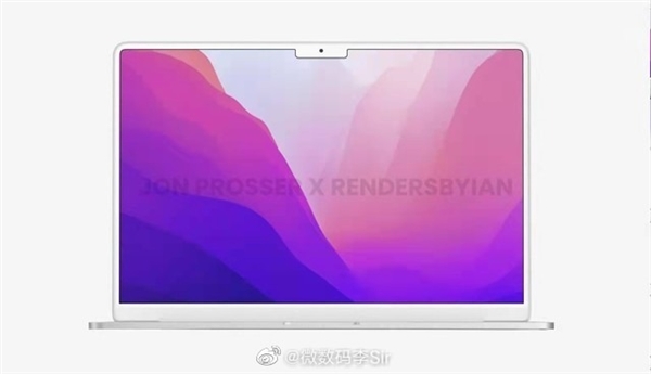 有望升级M2自研芯片！新MacBook Air渲染图曝光：白色刘海屏扎眼