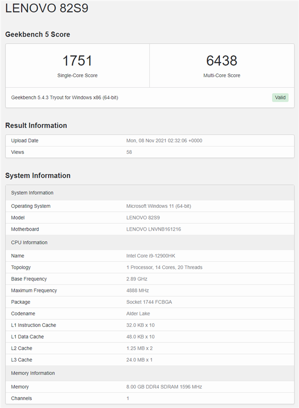 Intel 12代笔记本旗舰现身：6+8核心双杀<a href='https://www.apple.com/cn/' target='_blank'><u>苹果</u></a>、AMD