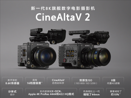 索尼发布新一代8K旗舰电影机CineAltaV 2
