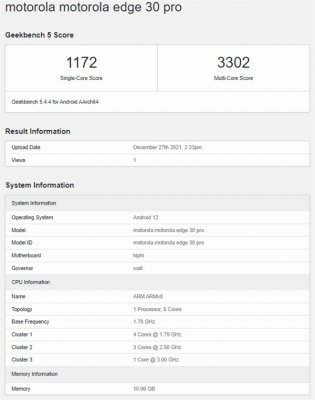 抢先小米12 Ultra！摩托罗拉edge 30 Pro曝光