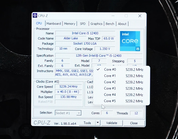 Intel i5-12400全核超频5.2GHz：性能暴涨33％