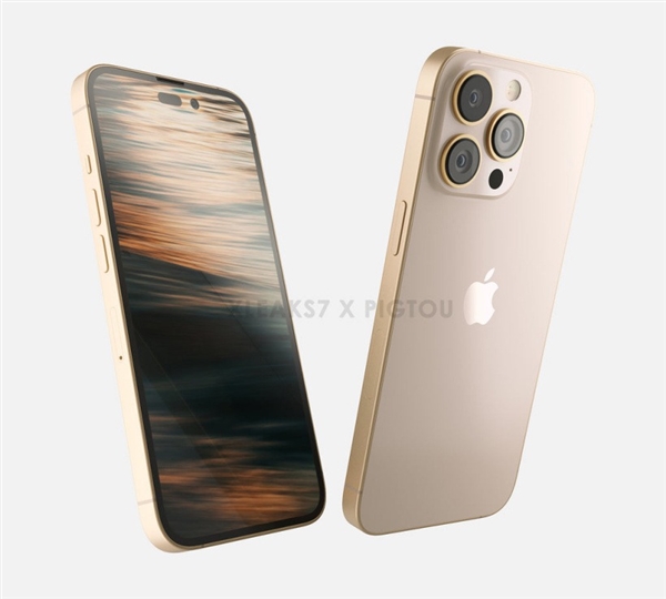 iPhone 14 Pro超清概念图曝光：独特挖孔屏、“土豪金”回归