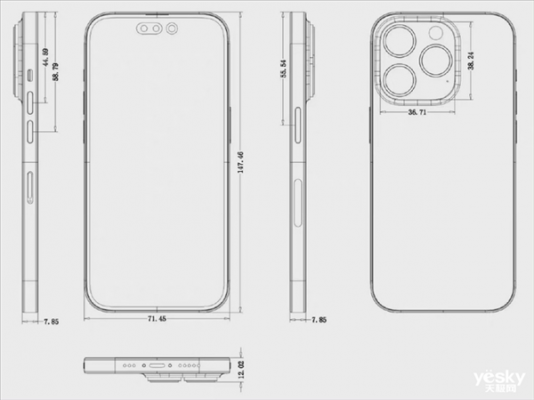 iPhone 14 Pro前瞻：工业设计感人 感叹号挖孔巨大