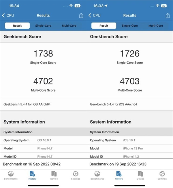 都是A15!标准版iPhone 14竟比iPhone 13 Pro性能强