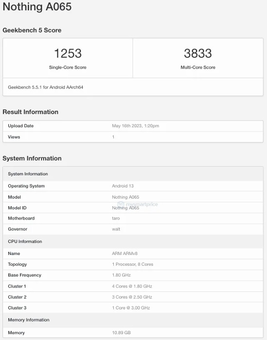 终于用上一代骁龙8+：网红手机Nothing Phone 2代跑分现身