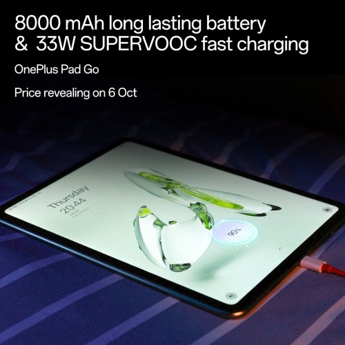 <a href='https://www.oneplus.com/cn' target='_blank'><u>一加</u></a>Pad Go即将发布：电池增大 充电缩水