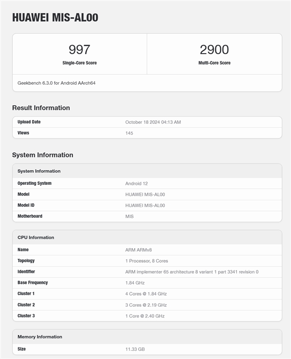 <a href='https://www.huawei.com/cn/?ic_medium=direct&ic_source=surlen' target='_blank'><u>华为</u></a>nova 13 Pro跑分出炉：搭载麒麟8000、预装鸿蒙4.2