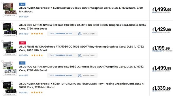 迄今最贵RTX 5080！华硕猫头鹰联名RTX 5080