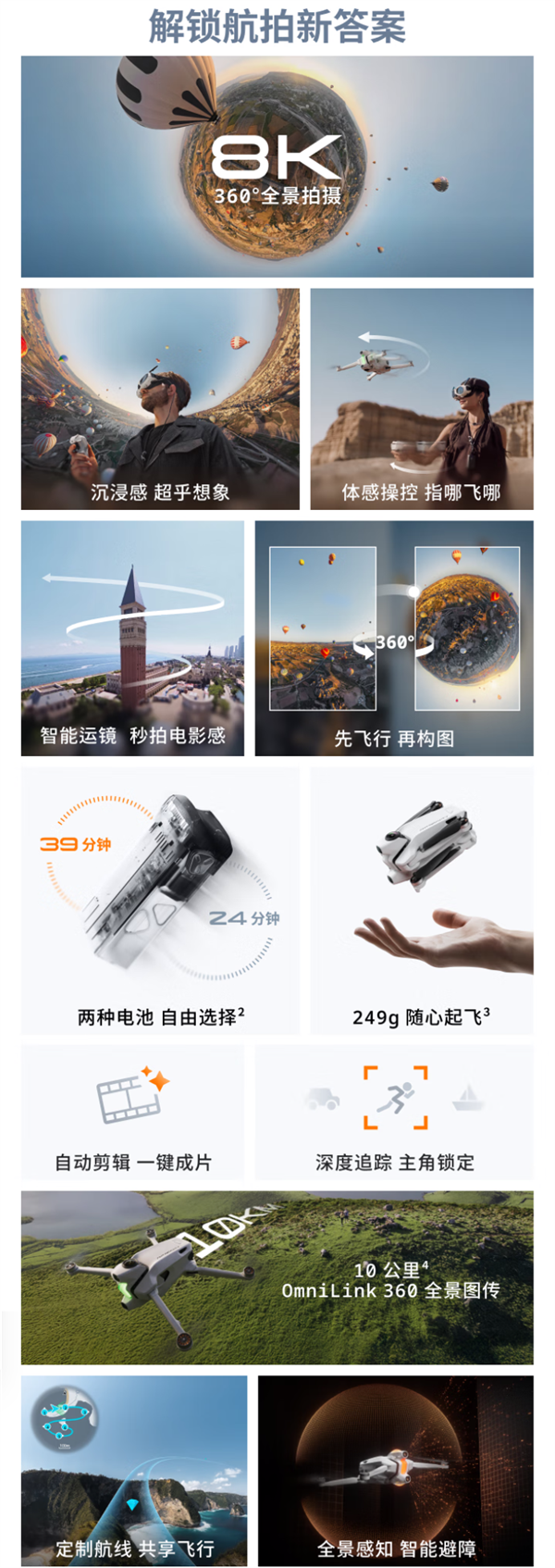 全球首款全景无人机！影石影翎Antigravity A1正式上市 6799元起