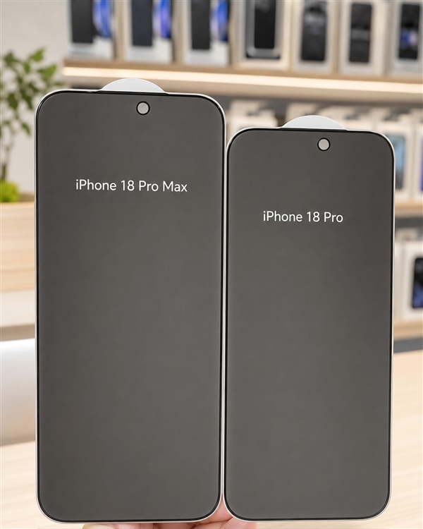 <a href='https://www.apple.com/cn/' target='_blank'><u>苹果</u></a>史上颜值巅峰！iPhone 18 Pro/Pro Max贴膜新鲜出炉：边框更窄了
