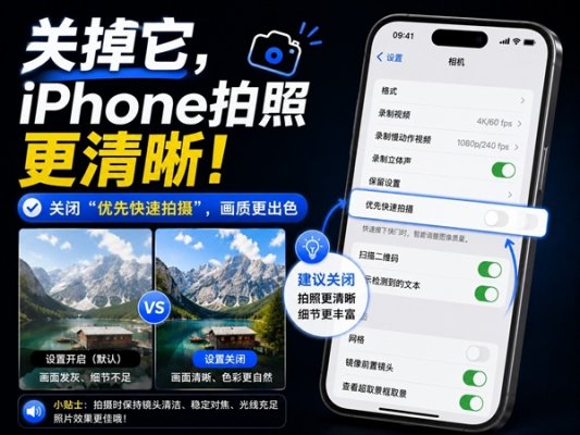 iPhone拍照总是模糊:这项默认设置建议关掉